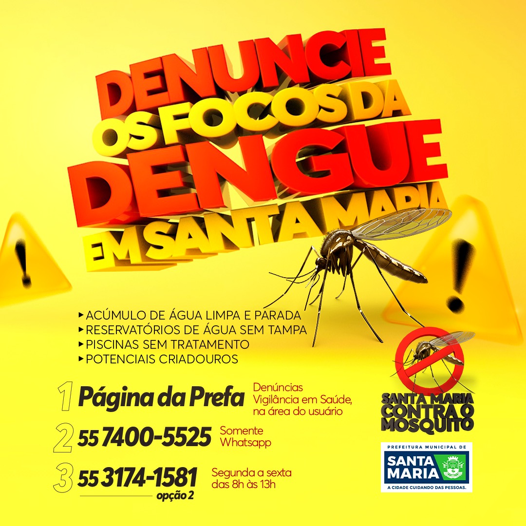 Denuncie os Focos da Dengue em Santa Maria